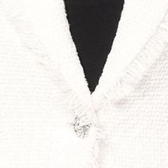 Susan Graver Women's Jacket Sz 2 Tweed Blazer with White A568439 - Picture 2 of 6